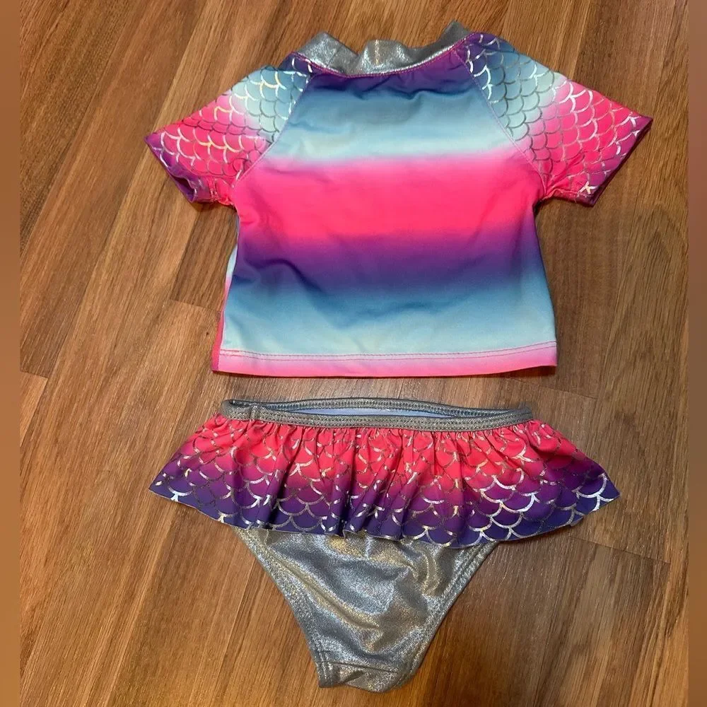 Penelope Mack Baby Shark / Mermaid Toddler girls swim suits | 2 pack Toddler Gir